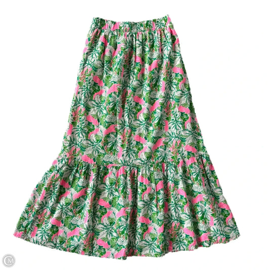 Skirt Designer By Lilly Pulitzer In Green & Pink, Size: 0