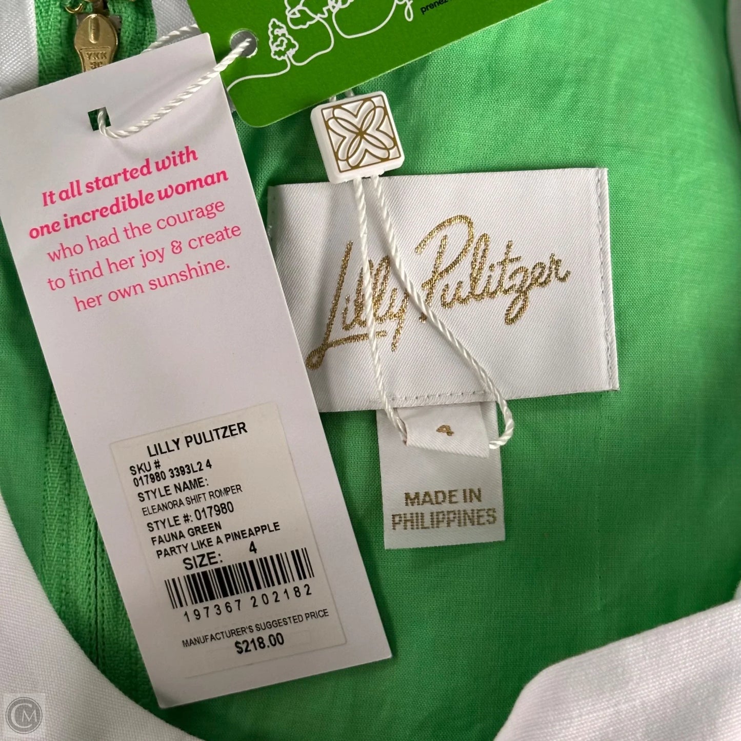 Dress Designer By Lilly Pulitzer In Green & Pink, Size: S