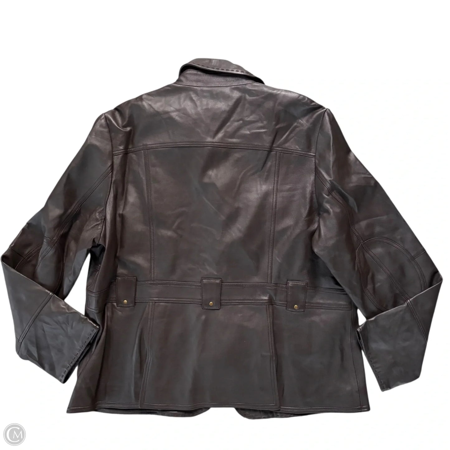 Jacket Leather By Hope By Kristian In Brown, Size: 2x