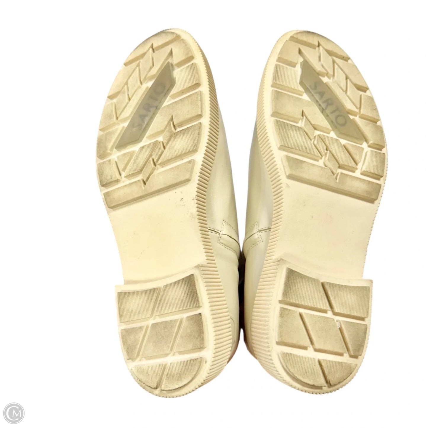 Boots Ankle Flats By Franco Sarto In Cream, Size: 9.5