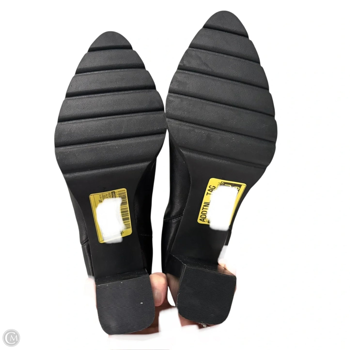 Boots Leather By Adrienne Vittadini In Black, Size: 10