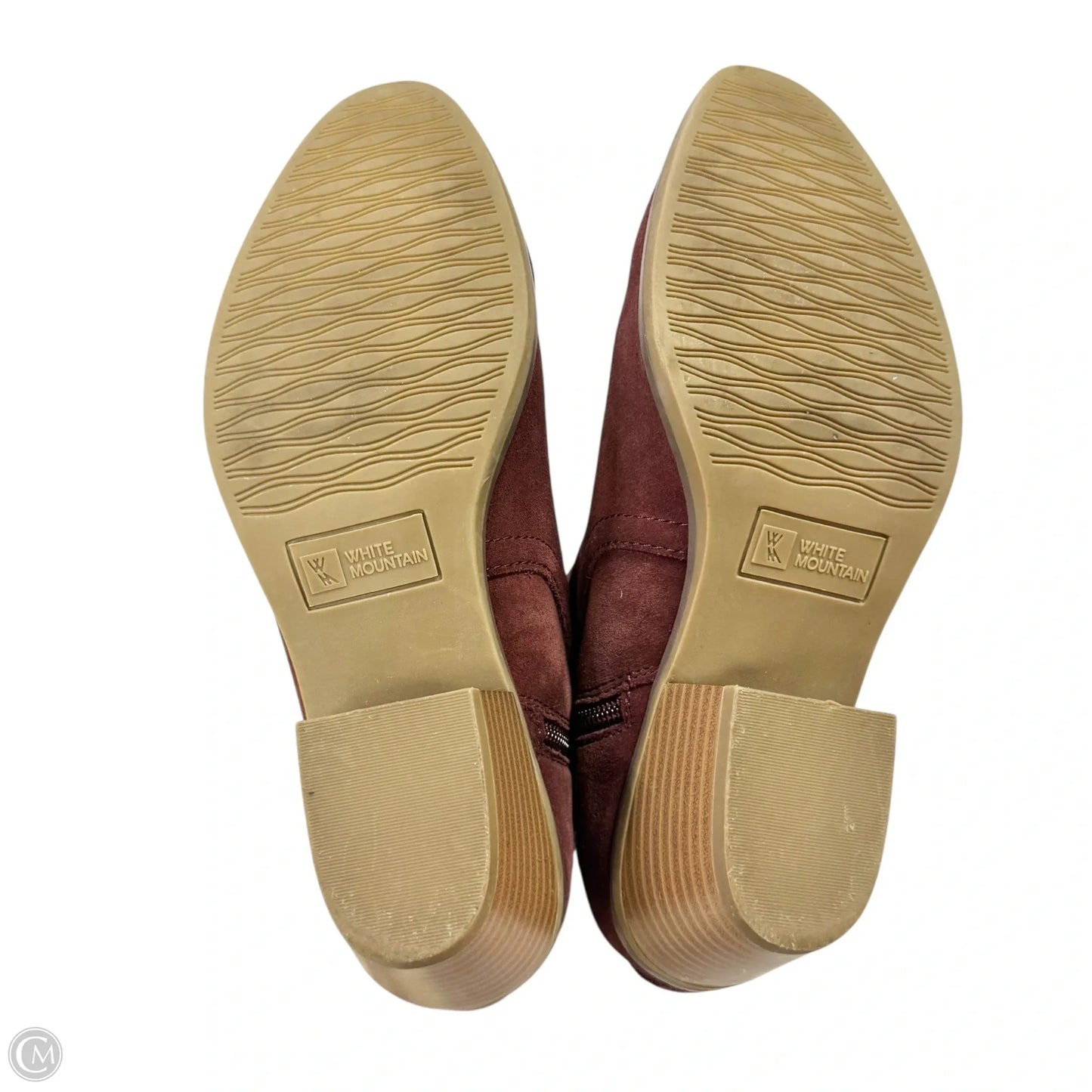 Boots Leather By White Mountain In Maroon, Size: 9