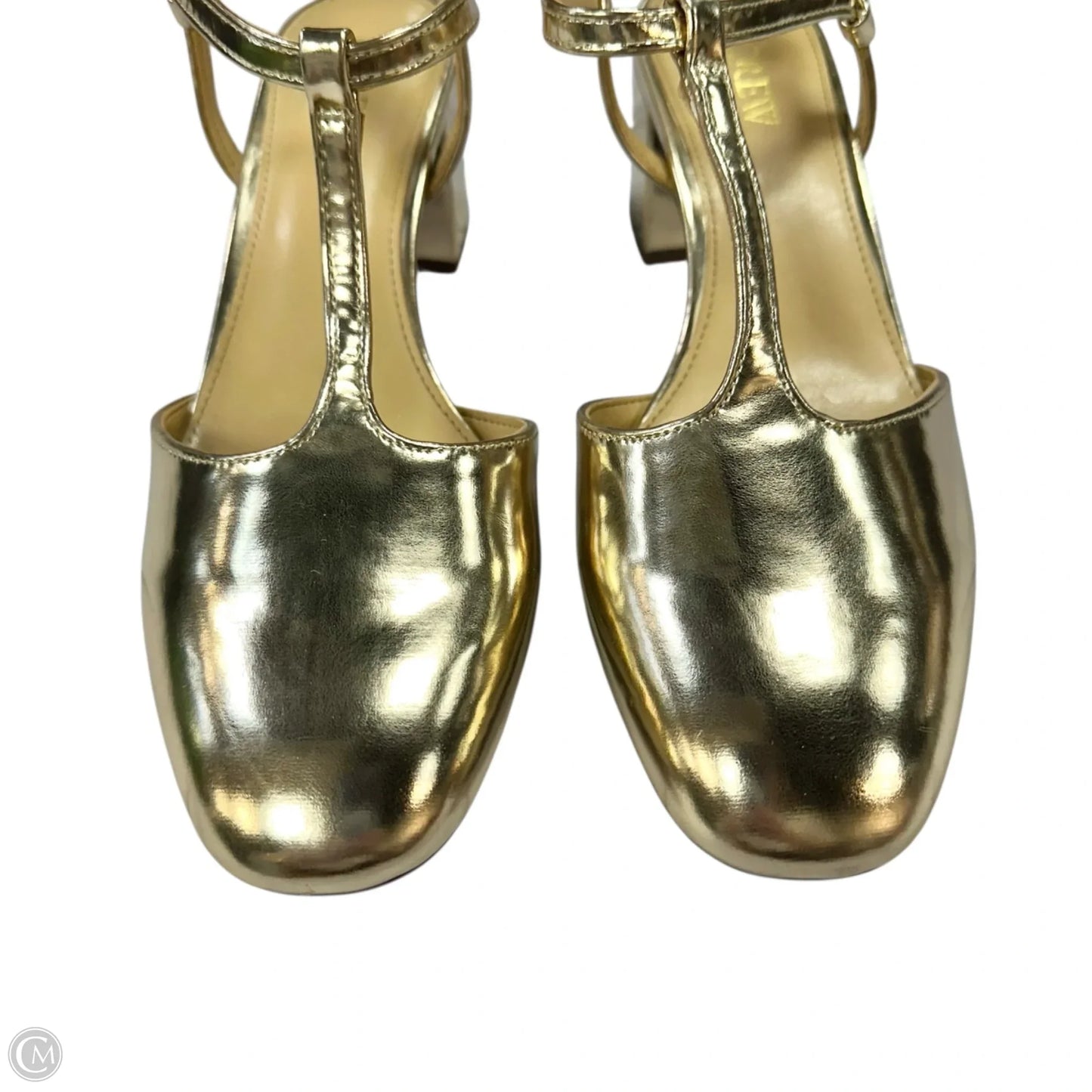 Shoes Heels Block By J. Crew In Gold, Size: 8