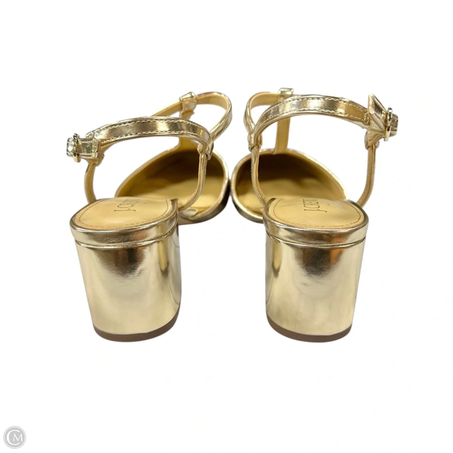 Shoes Heels Block By J. Crew In Gold, Size: 8