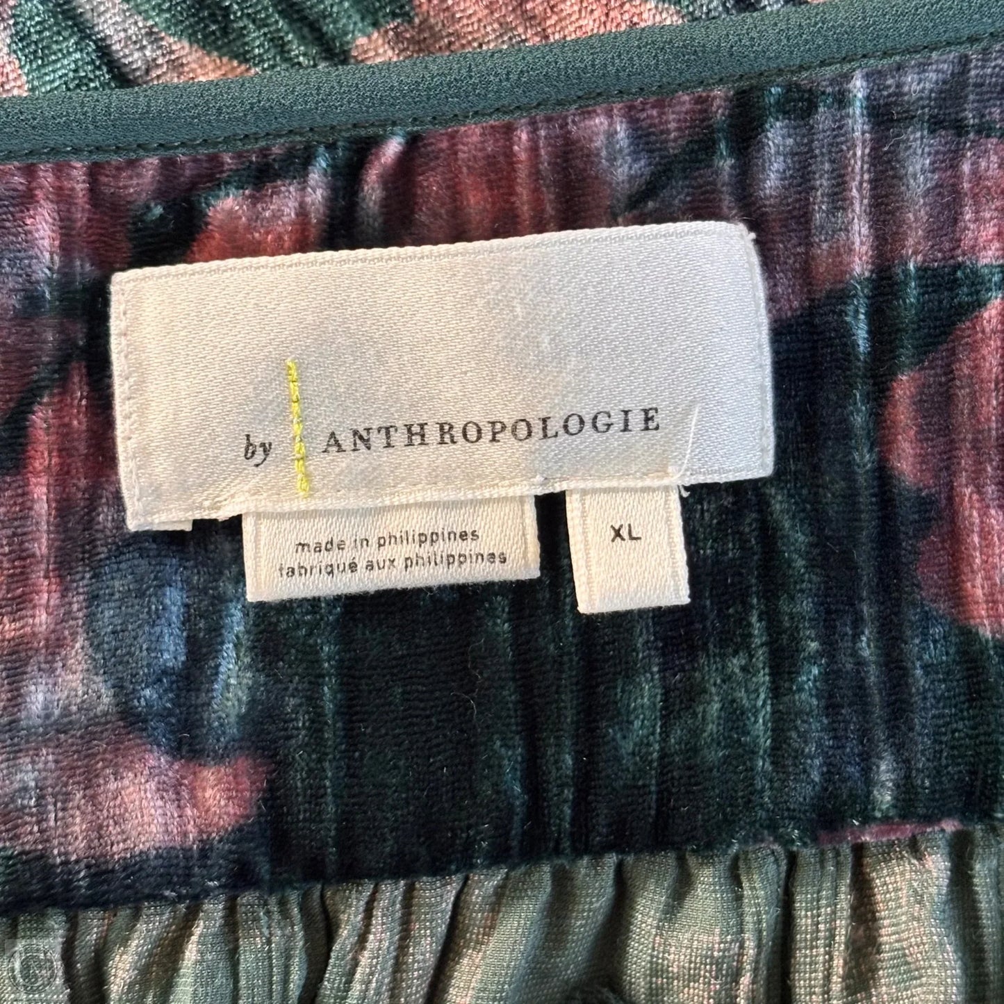 Top Long Sleeve By Anthropologie In Floral Print, Size: Xl