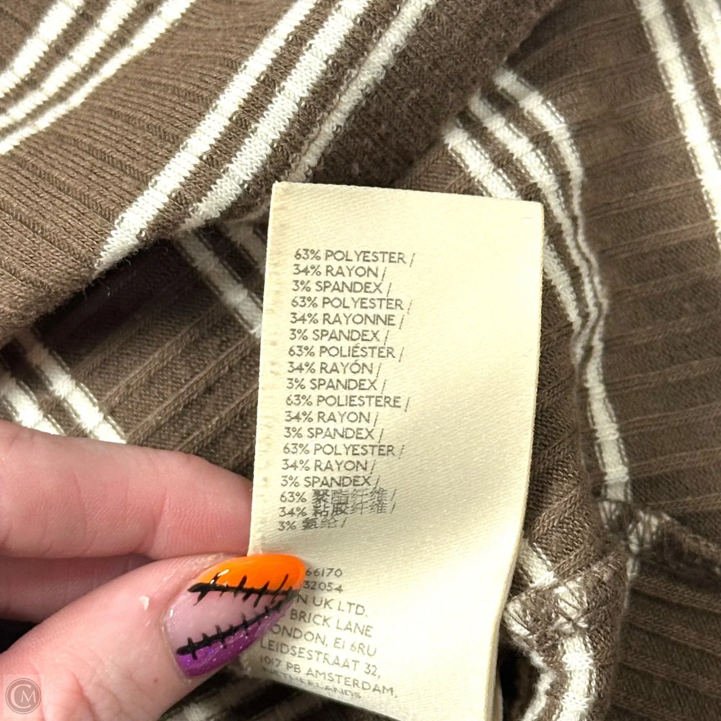 Top Long Sleeve By Maeve In Striped Pattern, Size: S