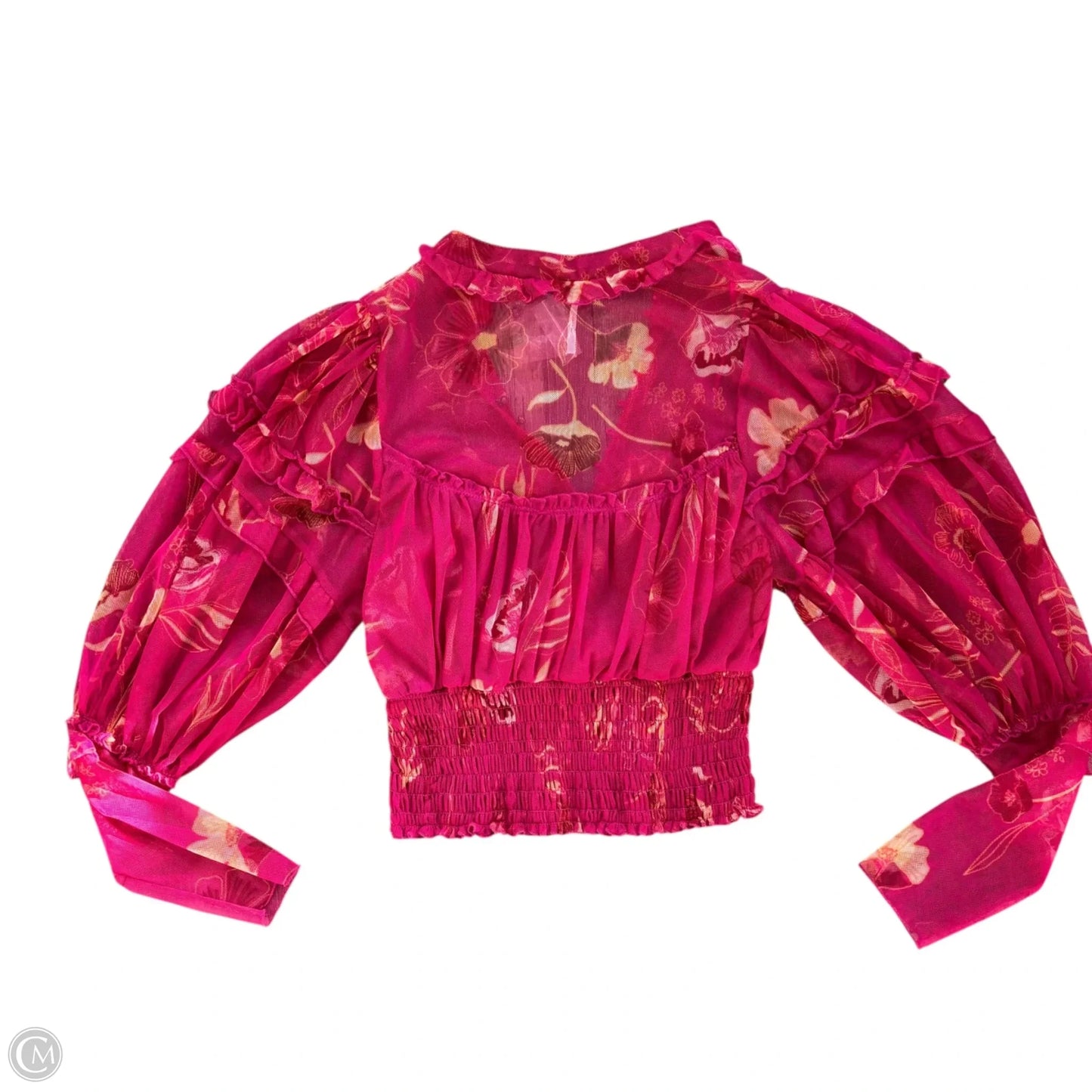 Top Long Sleeve By Free People In Floral Print, Size: S