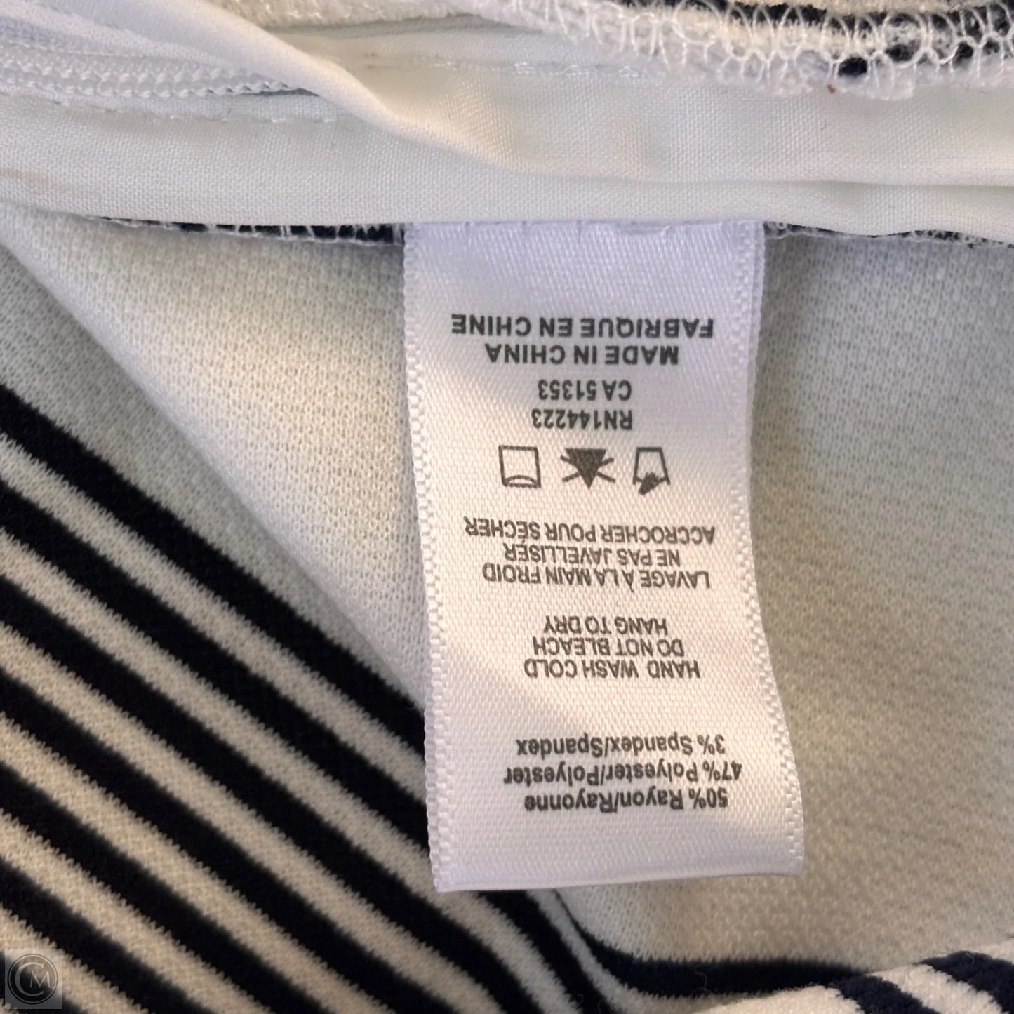 Top Short Sleeve By Bishop + Young In Striped Pattern, Size: 2x