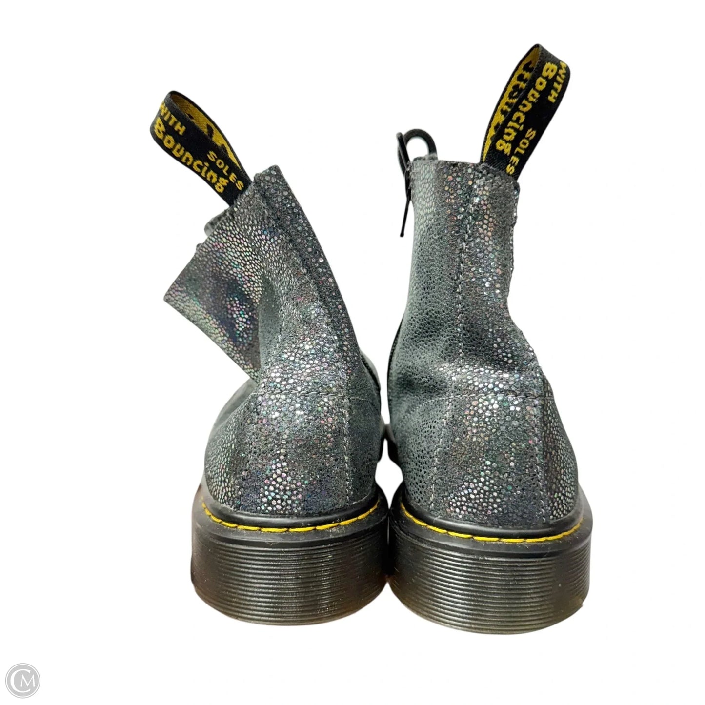 Boots Leather By Dr Martens In Silver, Size: 7