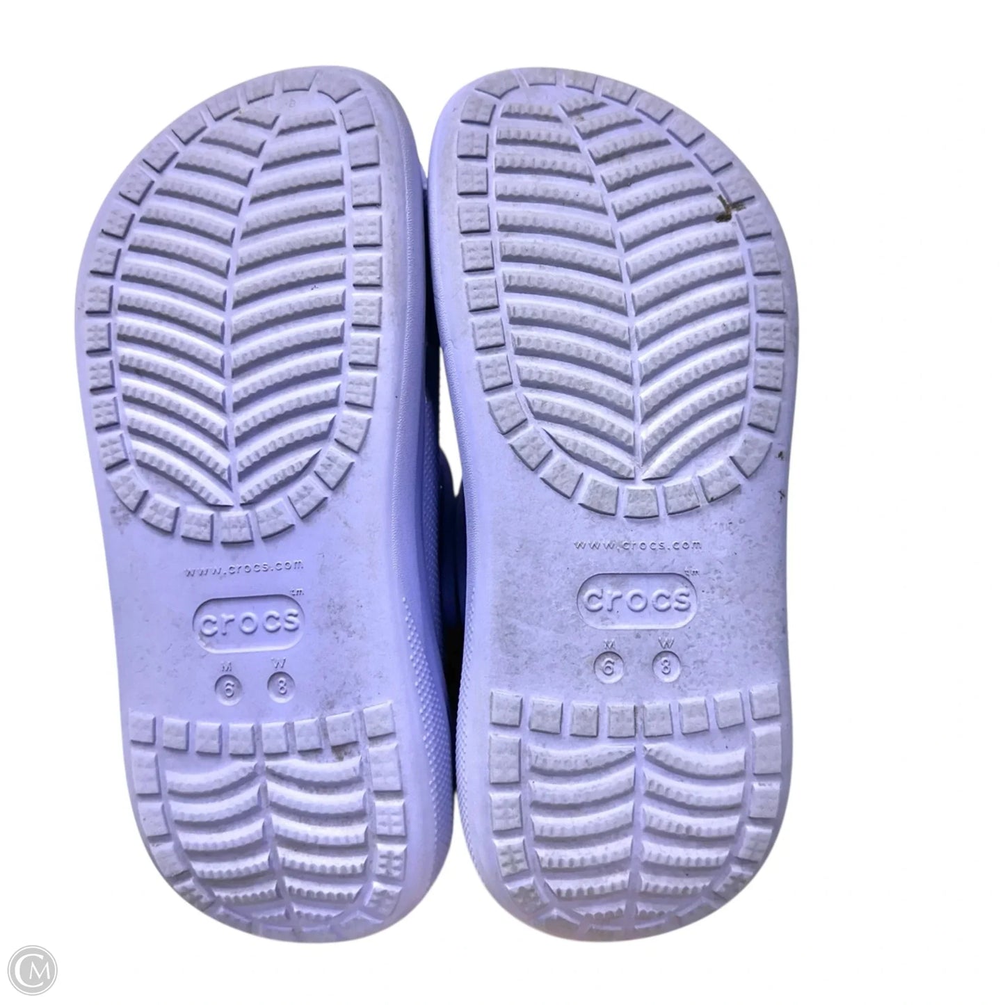 Shoes Flats By Crocs In Purple, Size: 8