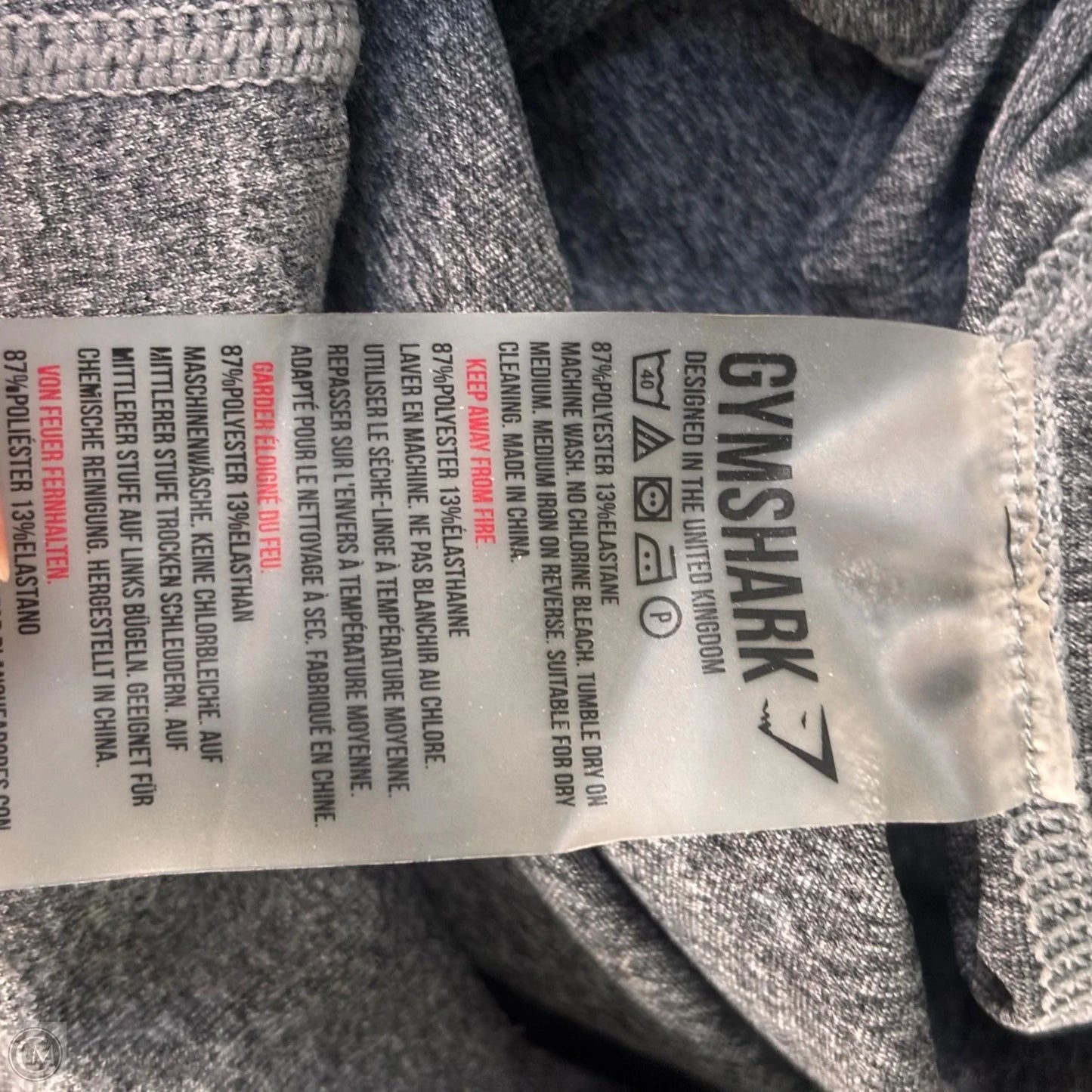 Athletic Leggings By Gym Shark In Grey, Size: M