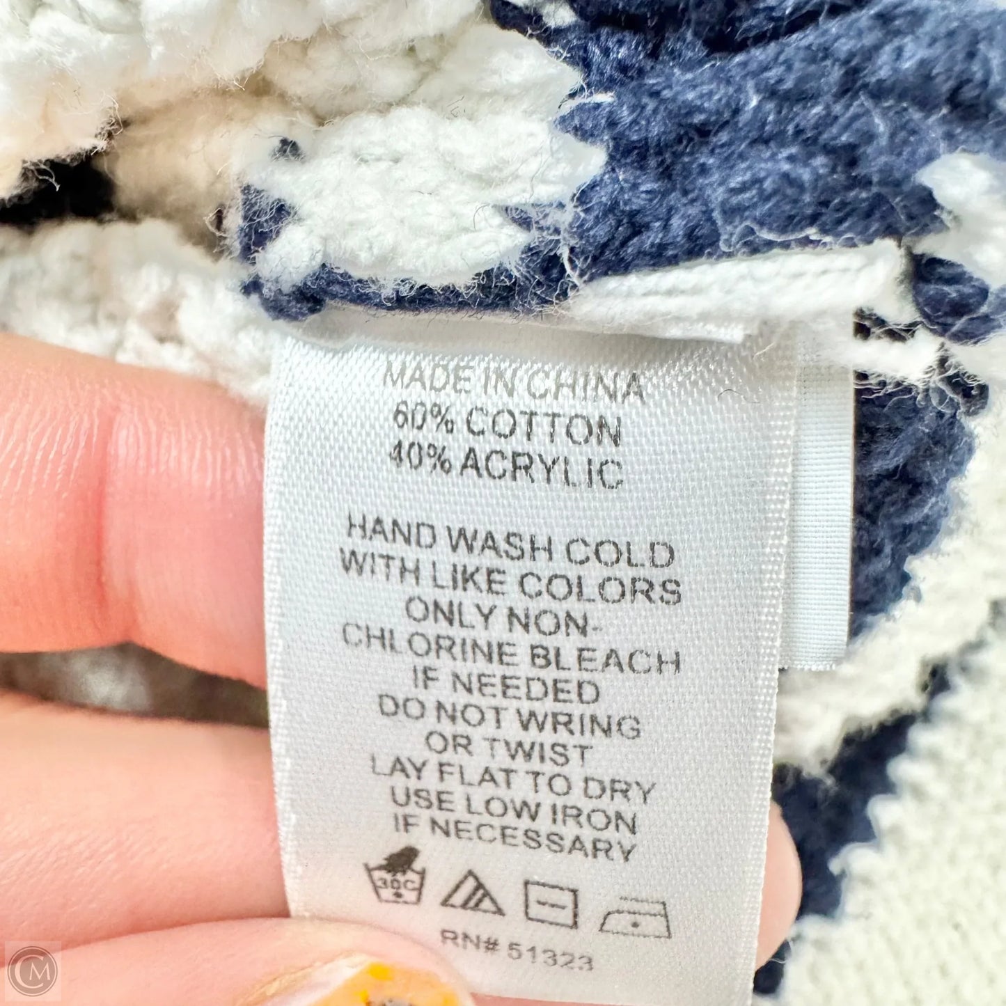 Sweater Cardigan By Cece In Striped Pattern, Size: L