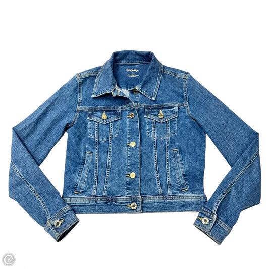 Jacket Designer By Lilly Pulitzer In Blue Denim, Size: S