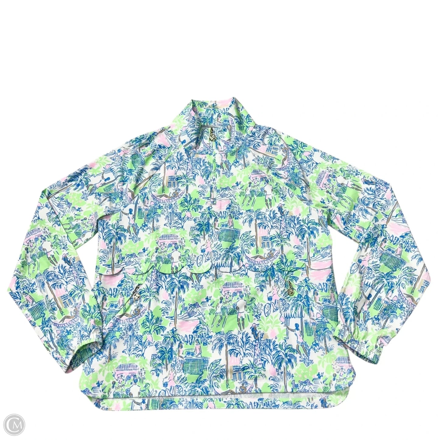 Jacket Designer By Lilly Pulitzer In Green & Pink, Size: S