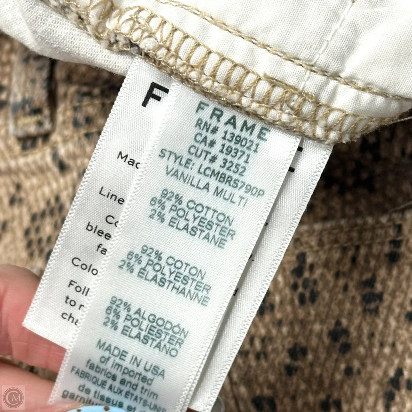 Jeans Boot Cut By Frame In Animal Print, Size: 12