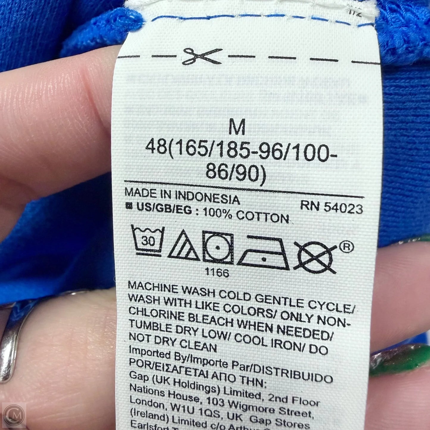 Sweatshirt Hoodie By Gap X Yzy In Blue, Size: M