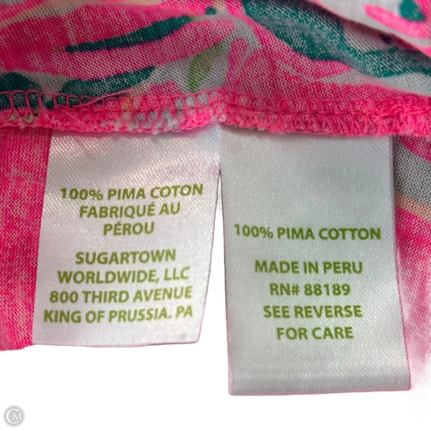 Tank Top Designer By Lilly Pulitzer In Green & Pink, Size: M