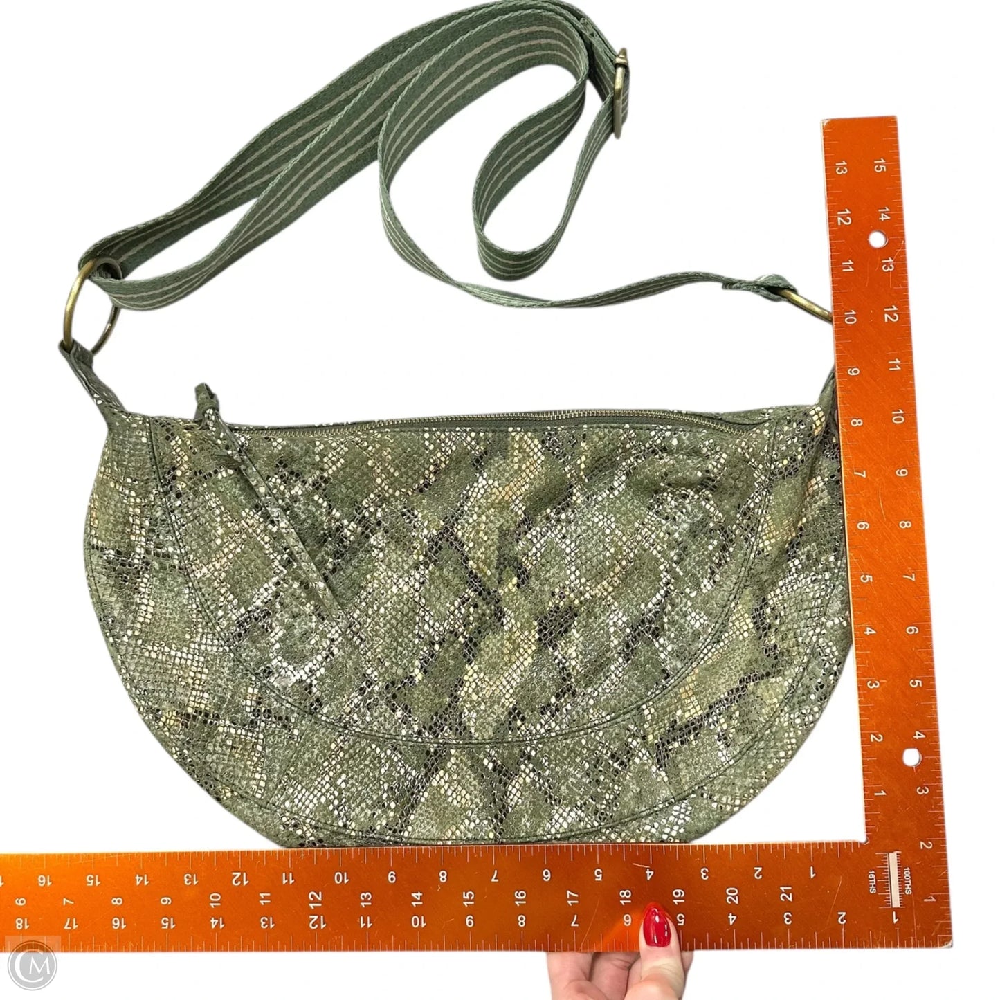 Crossbody Leather By Anthropologie, Size: Medium