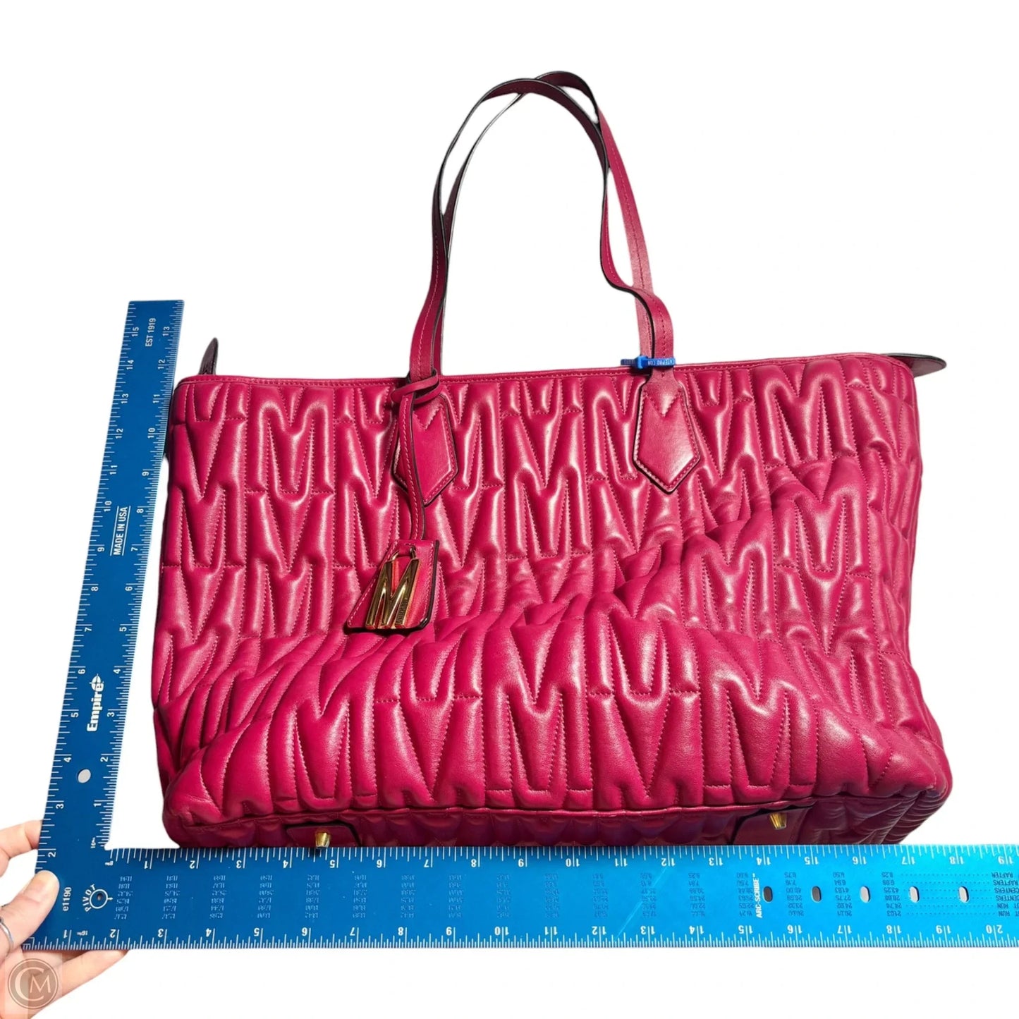 Tote Luxury Designer By Moschino, Size: Large