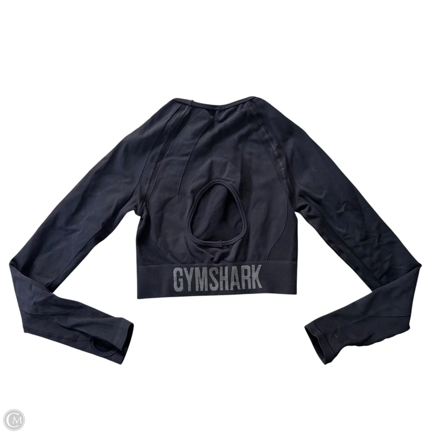 Athletic Top Long Sleeve Crewneck By Gym Shark In Black, Size: M