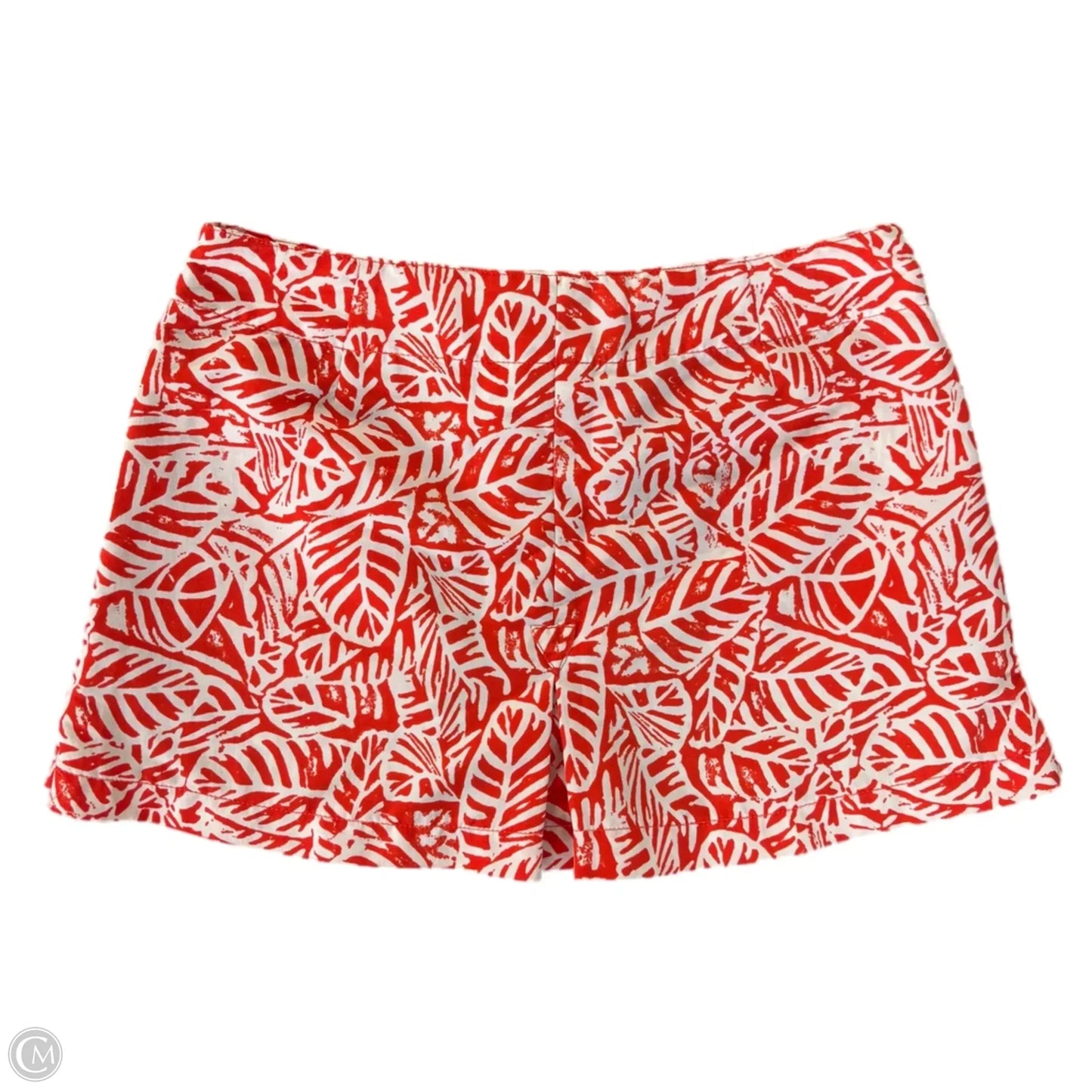 Skirt Mini & Short By Nautica In Orange & White, Size: S