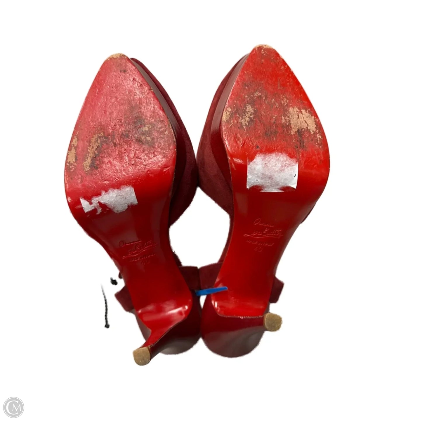 Shoes Luxury Designer By Christian Louboutin In Red, Size: 9.5