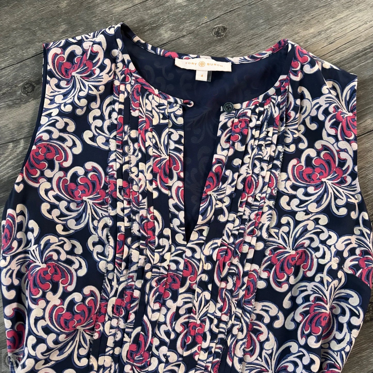 Dress Designer By Tory Burch In Blue & Pink, Size: S