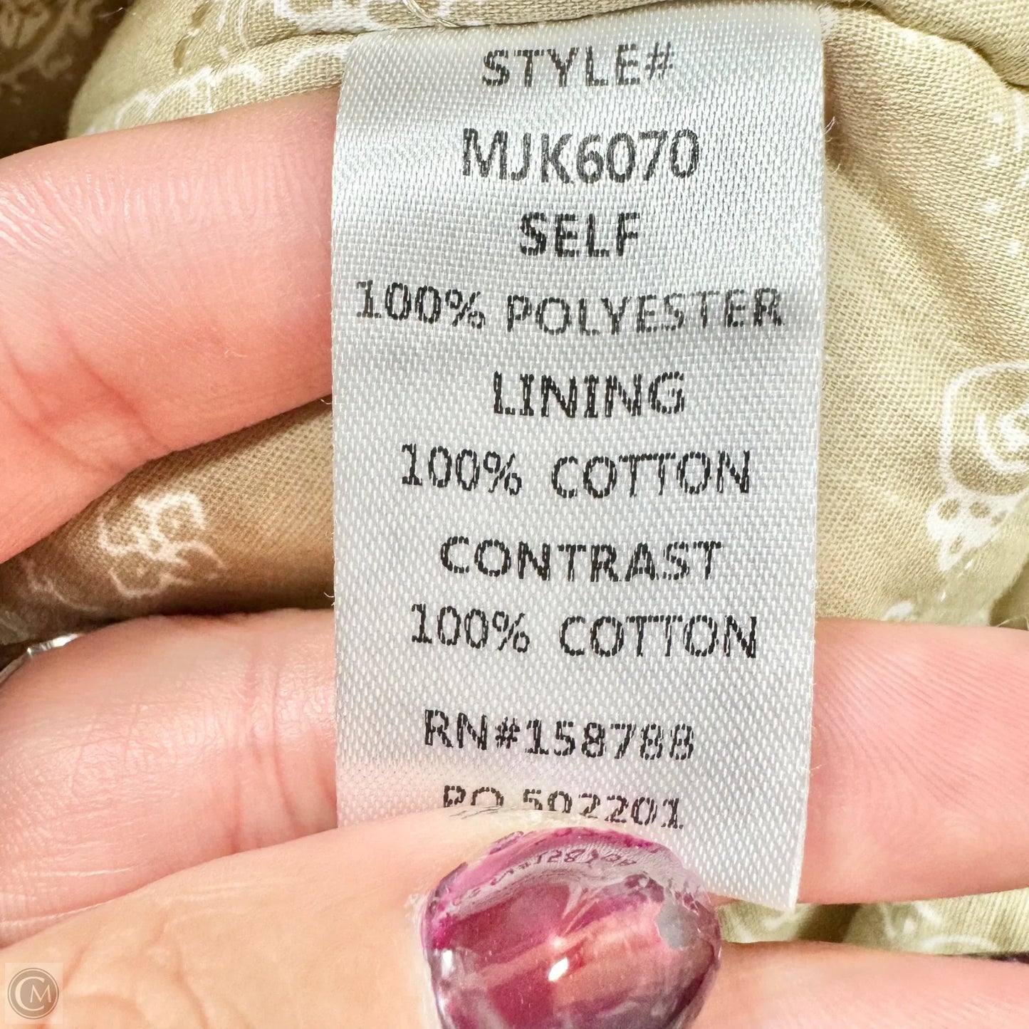 Jacket Puffer & Quilted By Mable In Cream, Size: S