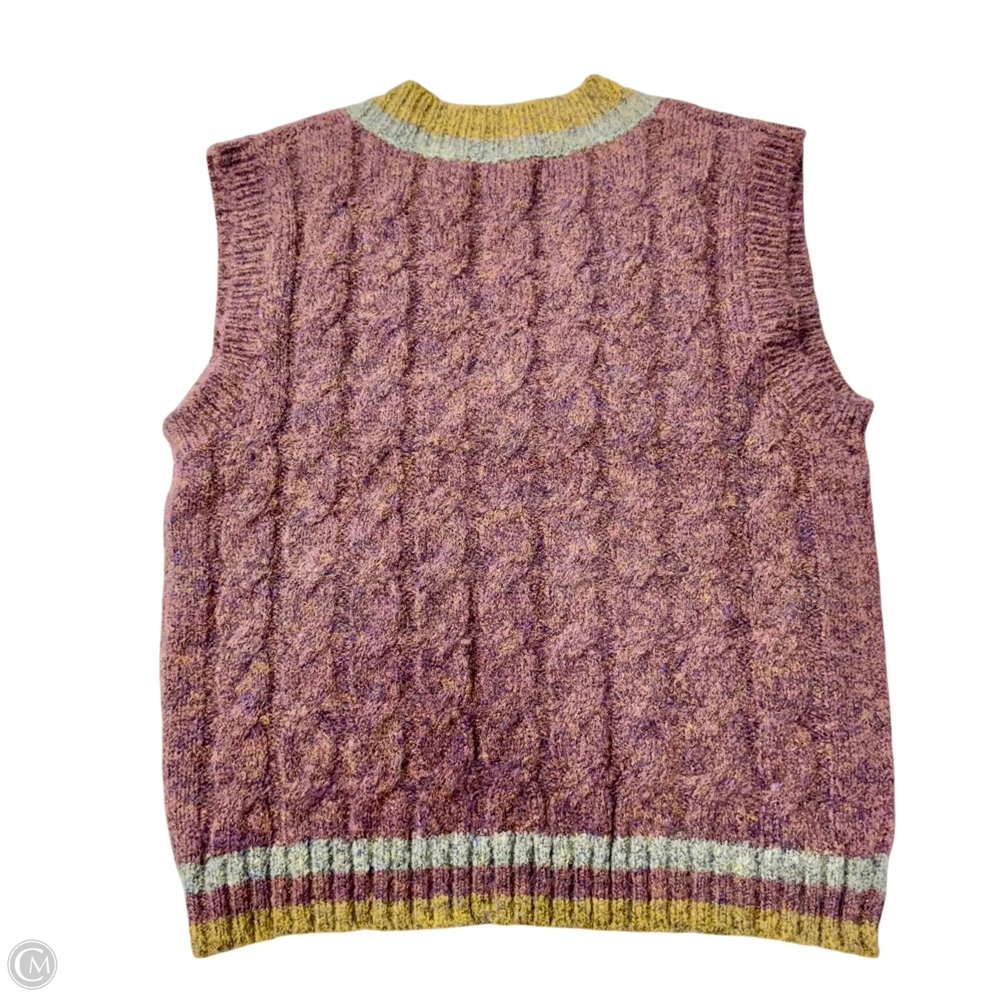 Vest Sweater By Mystree In Purple, Size: M