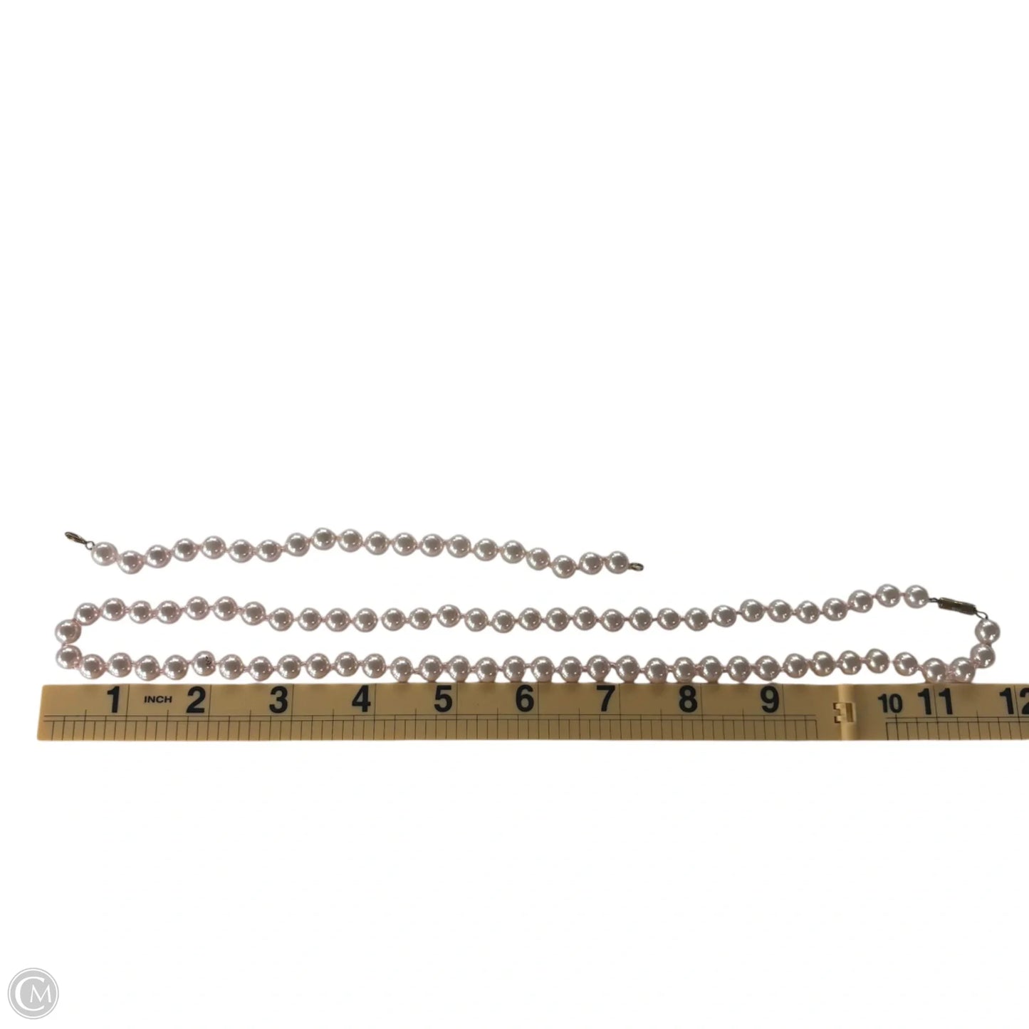 Necklace Set Pink Pearls Size: 02 Piece Set