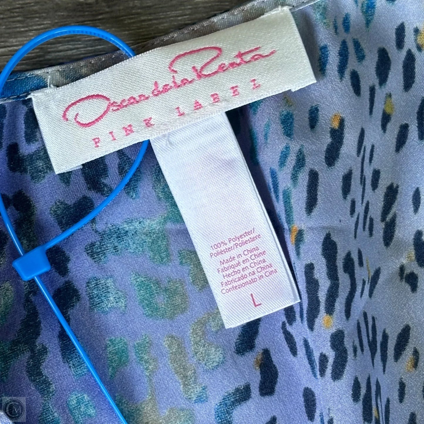 Pajamas Luxury Designer By Oscar De La Renta In Blue & Green, Size: L