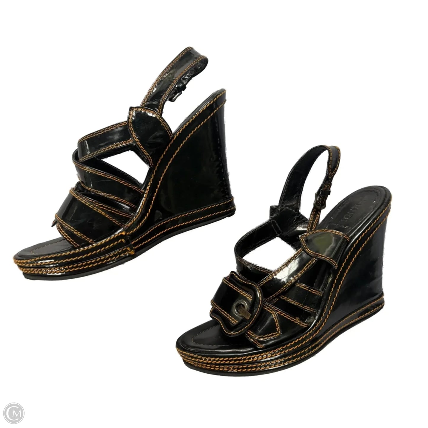 Sandals Luxury Designer By Fendi In Black, Size: 7.5