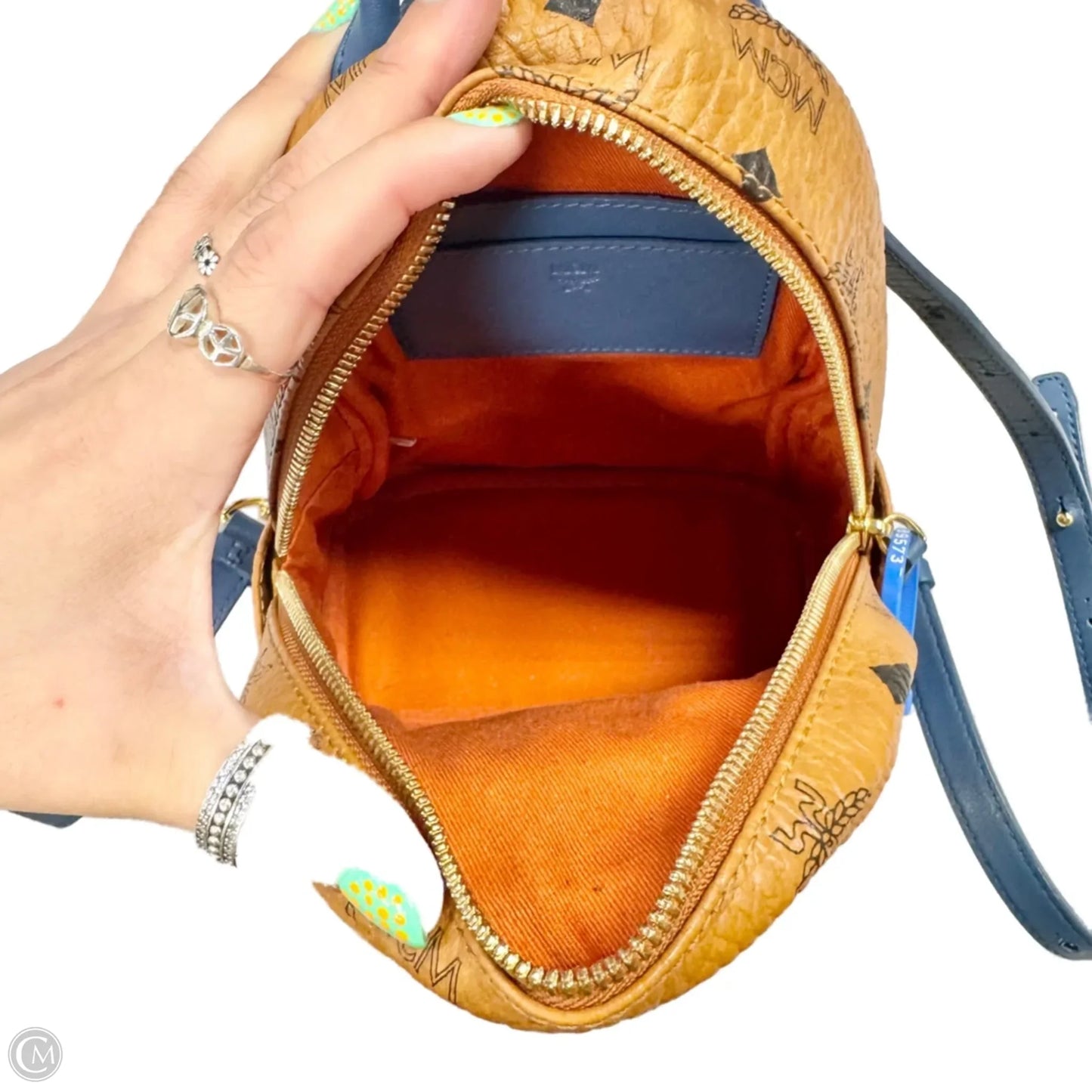 Backpack Luxury Designer By Mcm, Size: Small