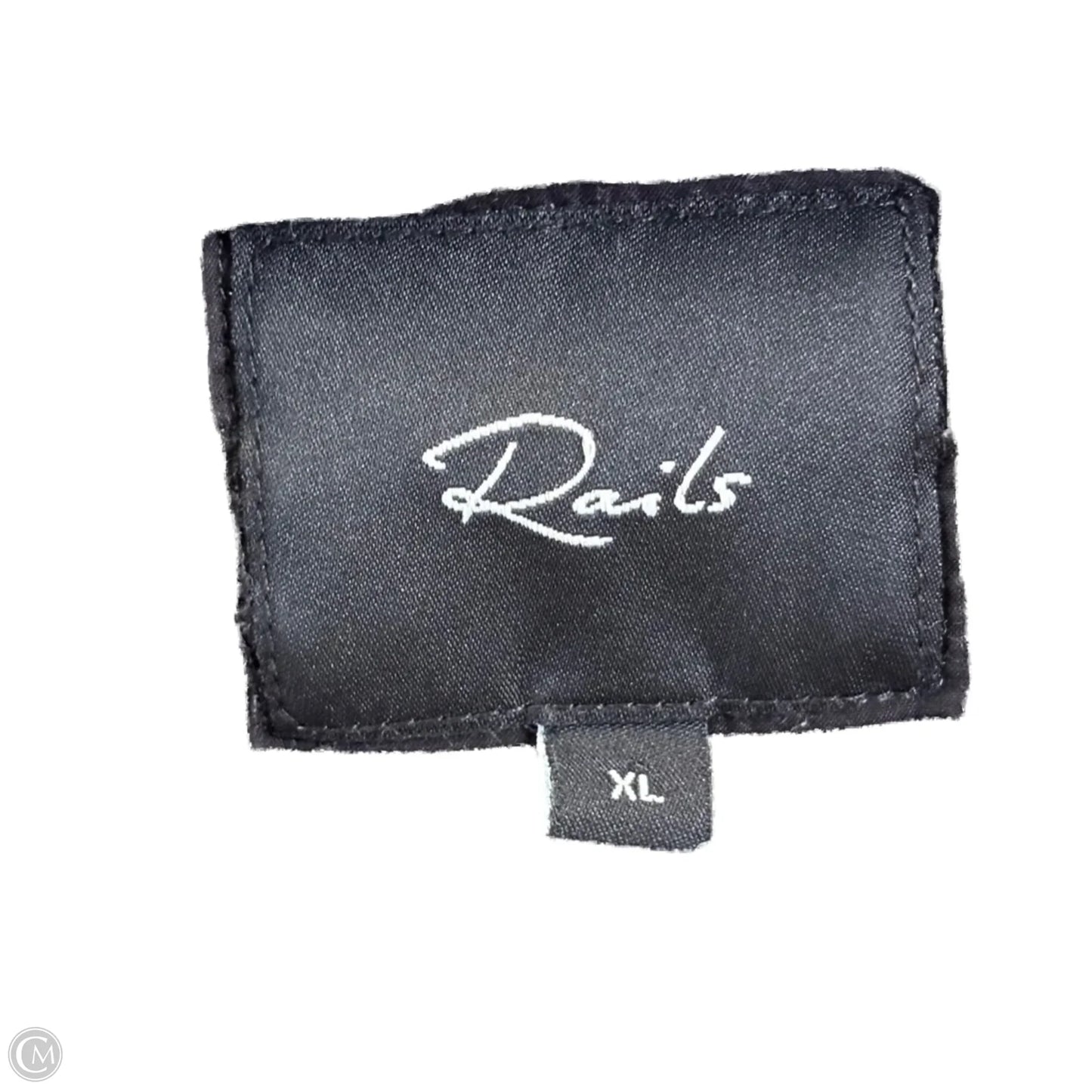 Top Long Sleeve By Rails In Black & Grey, Size: Xl