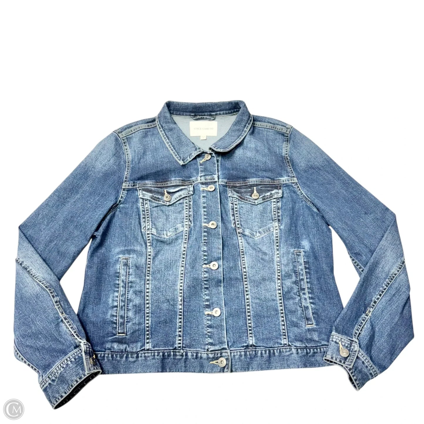 Jacket Denim By Vince Camuto In Blue Denim, Size: Xl