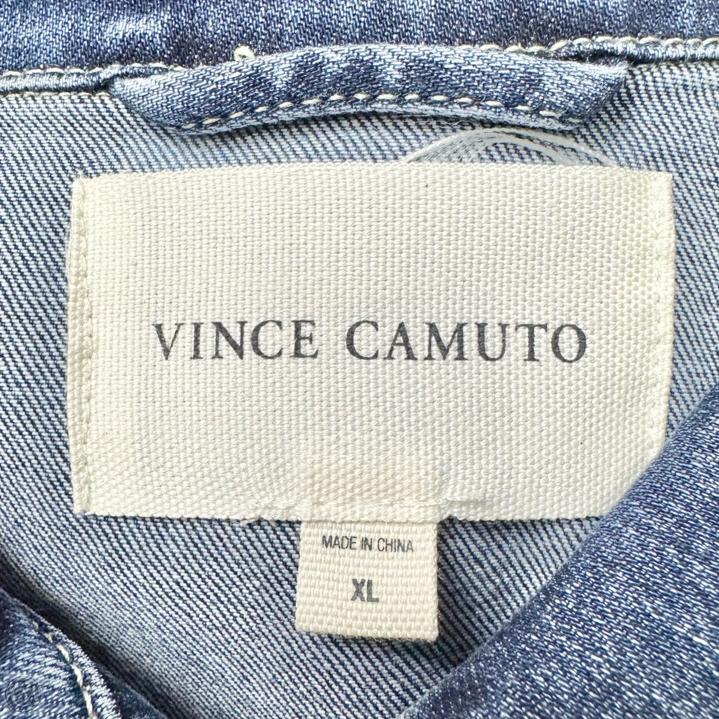 Jacket Denim By Vince Camuto In Blue Denim, Size: Xl