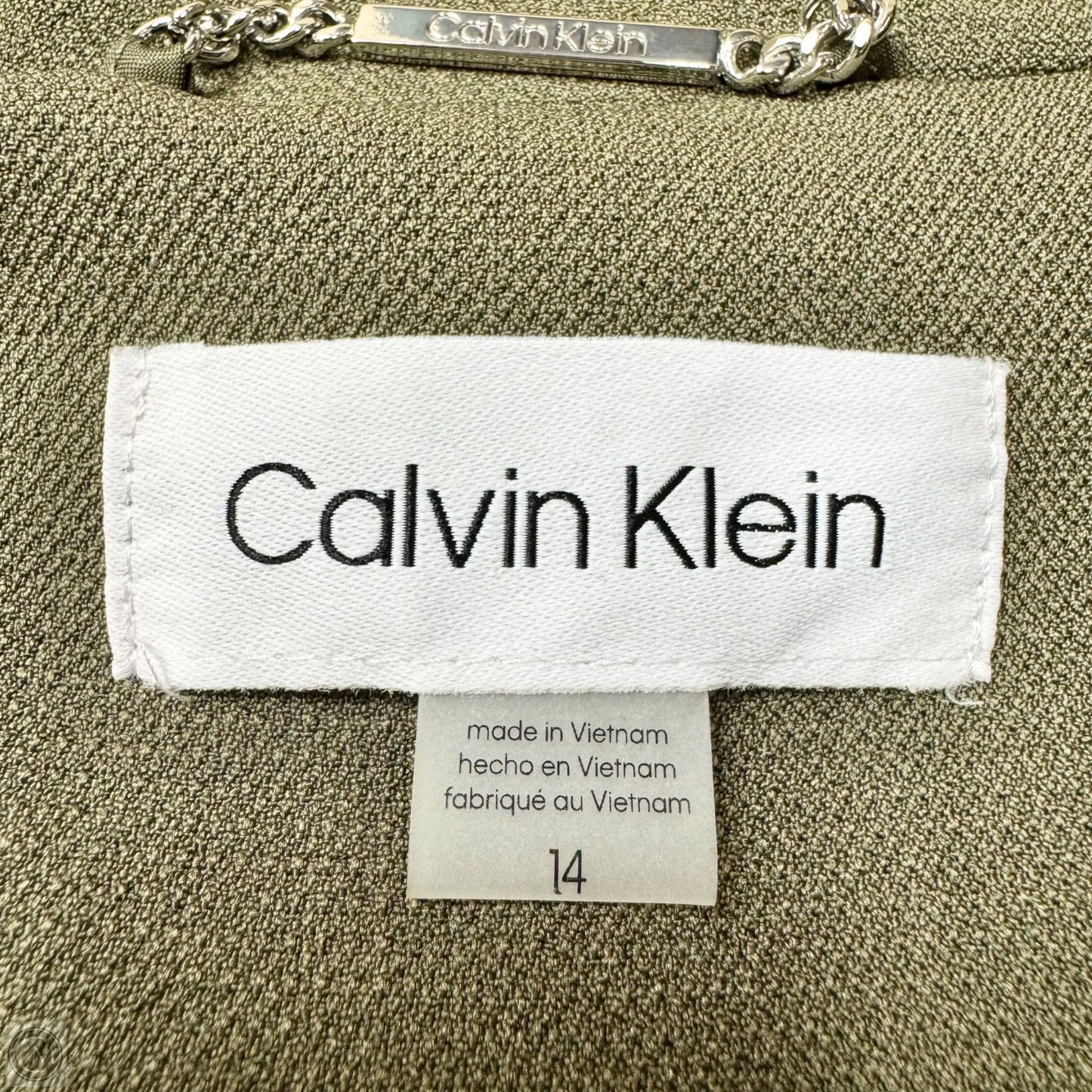 Blazer By Calvin Klein In Green, Size: L