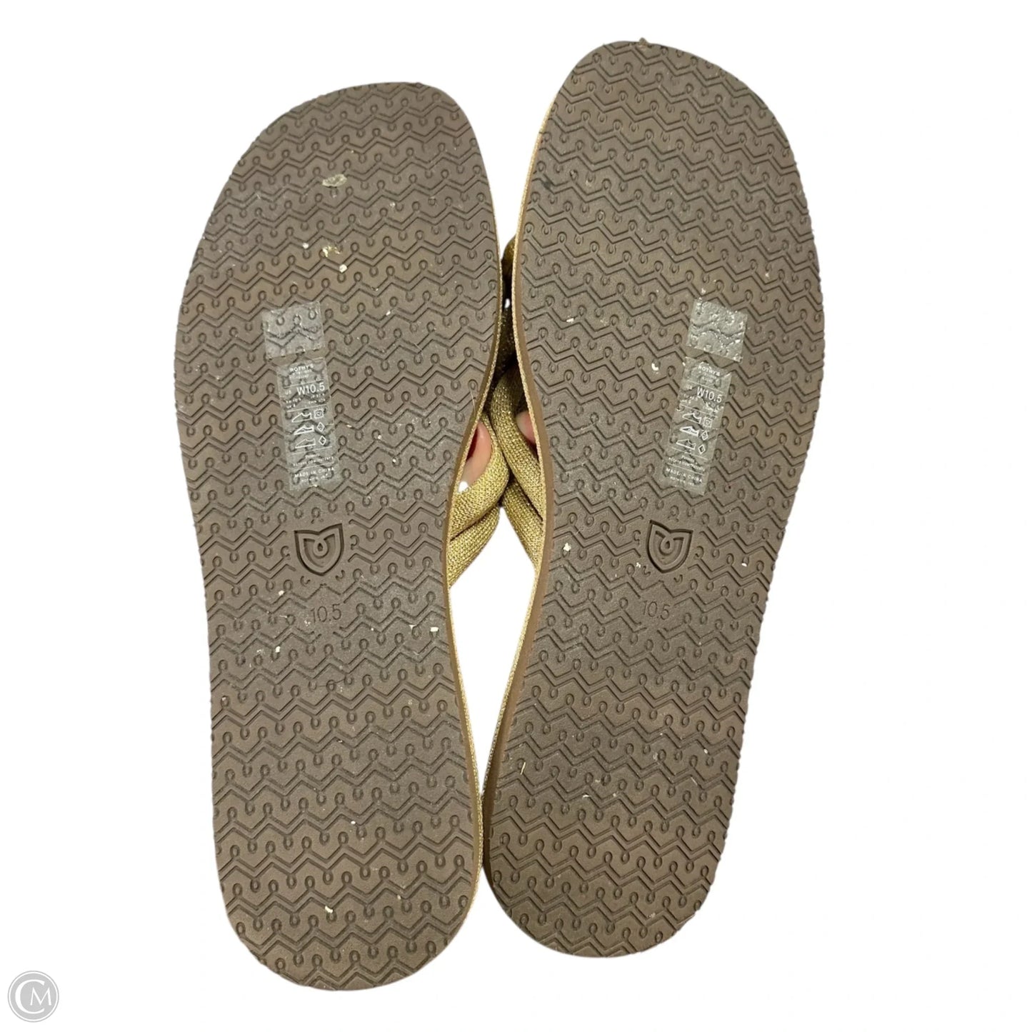 Sandals Flats By Rothys In Gold, Size: 10.5
