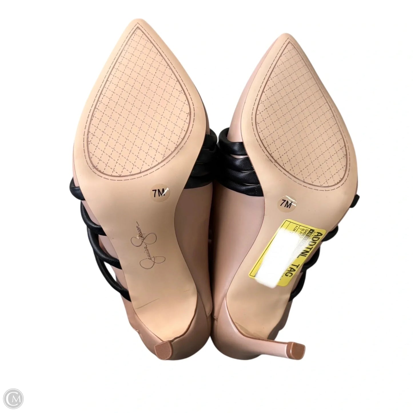 Shoes Heels Stiletto By Jessica Simpson In Black & Cream, Size: 7