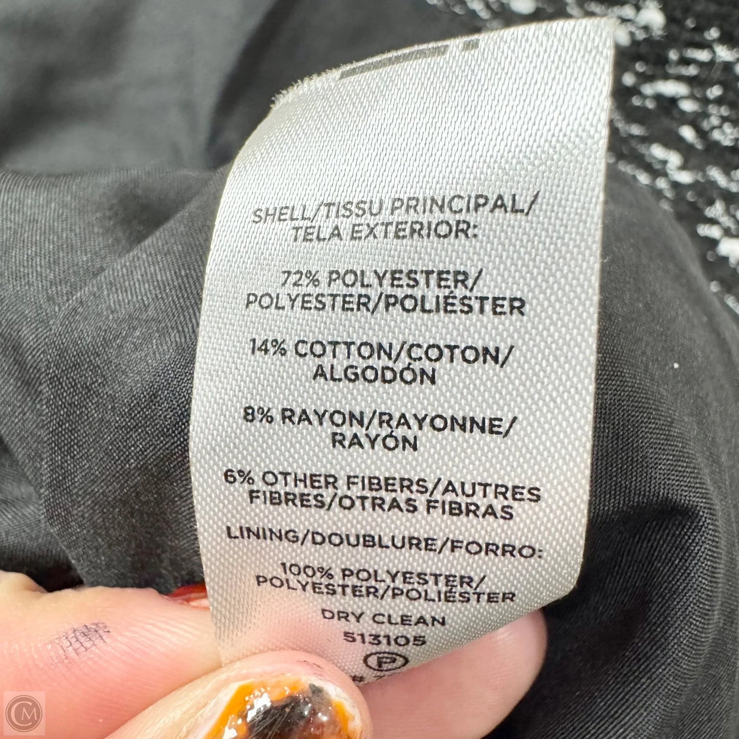 Coat Other By Loft In Black & White, Size: Xl