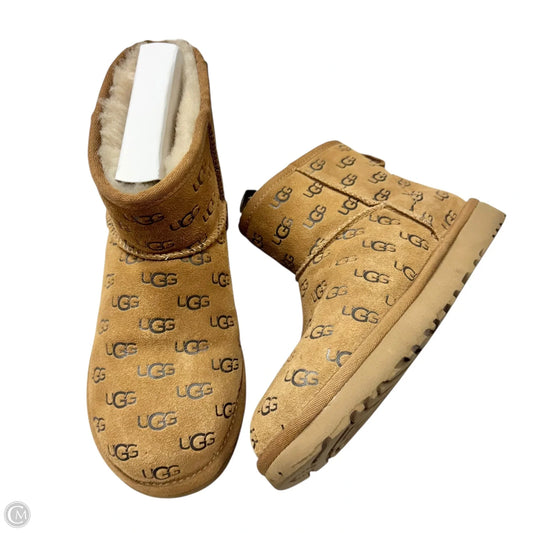 Boots Designer By Ugg In Brown, Size: 6