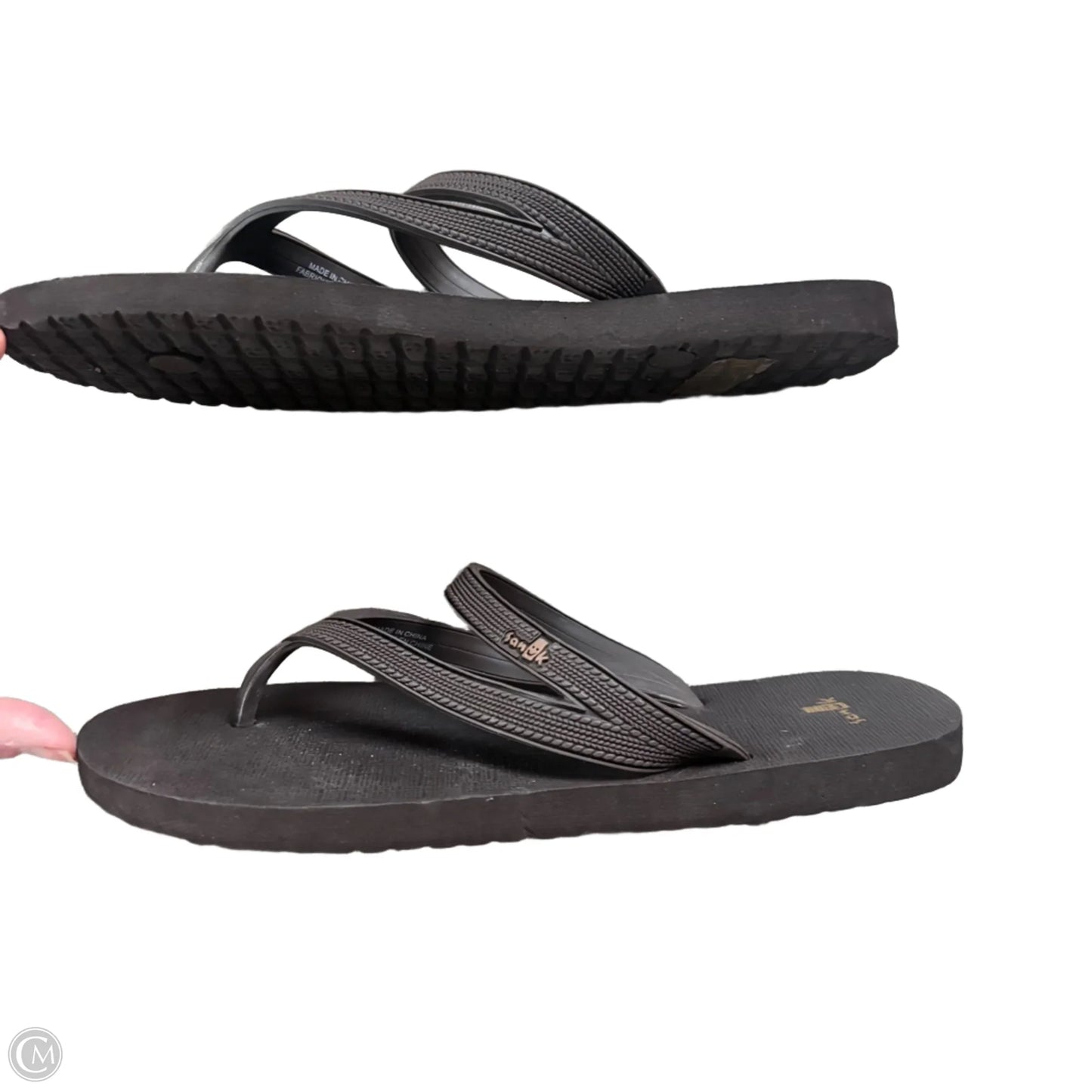 Sandals Flip Flops By Sanuk In Brown, Size: 8