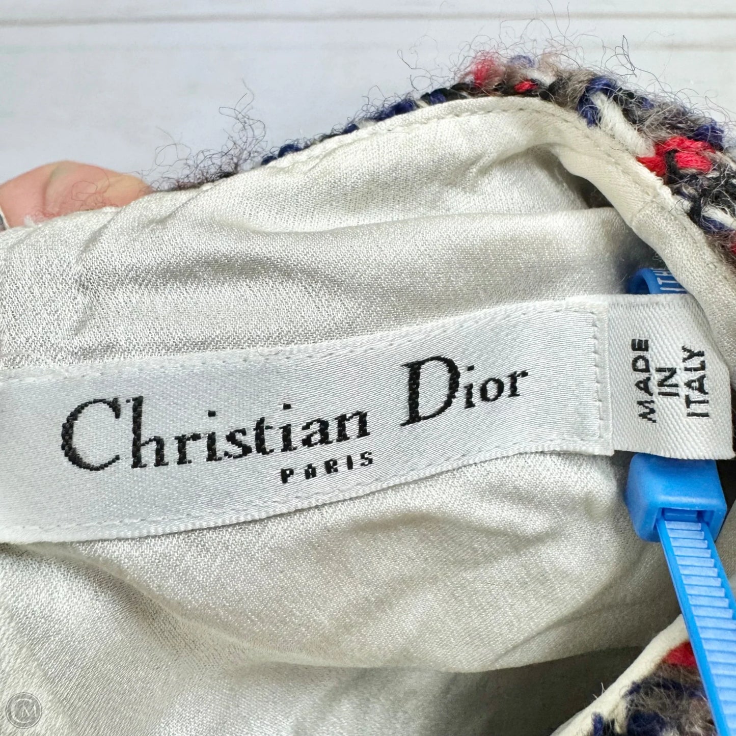 Dress Luxury Designer By Dior In Blue & Red & White, Size: Xs