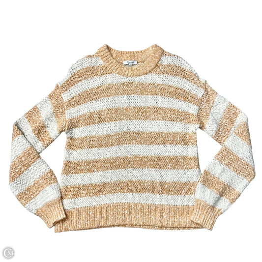 Sweater By Madewell In Orange & White, Size: S