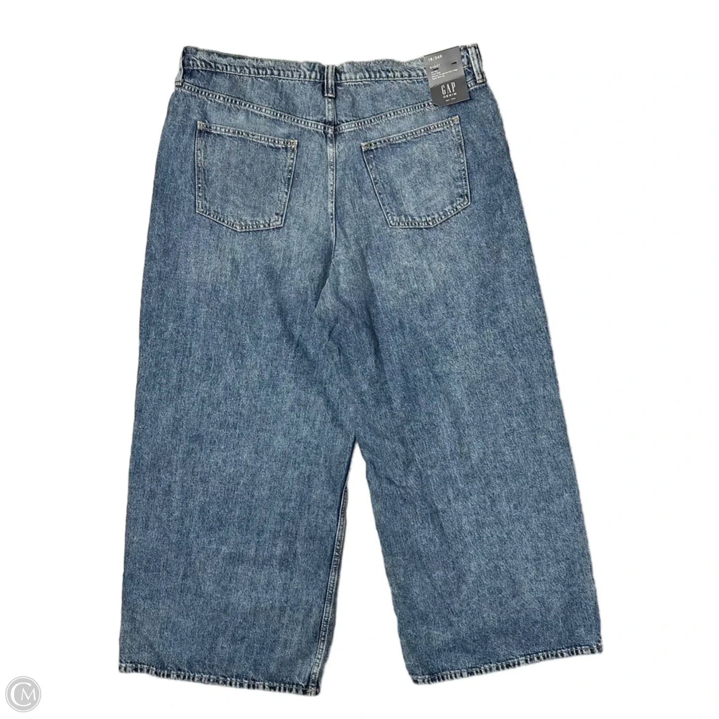 Jeans Wide Leg By Gap In Blue, Size: 18