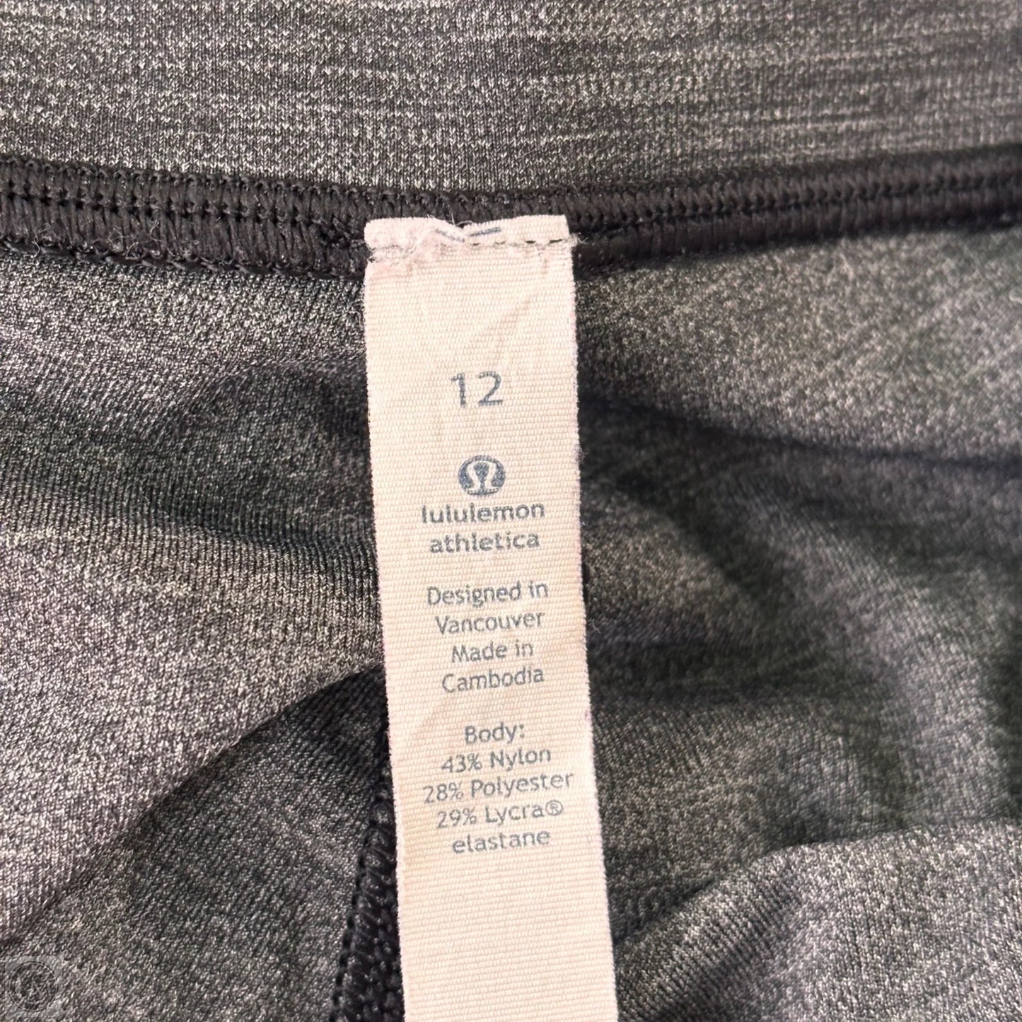 Athletic Capris By Lululemon In Grey, Size: L