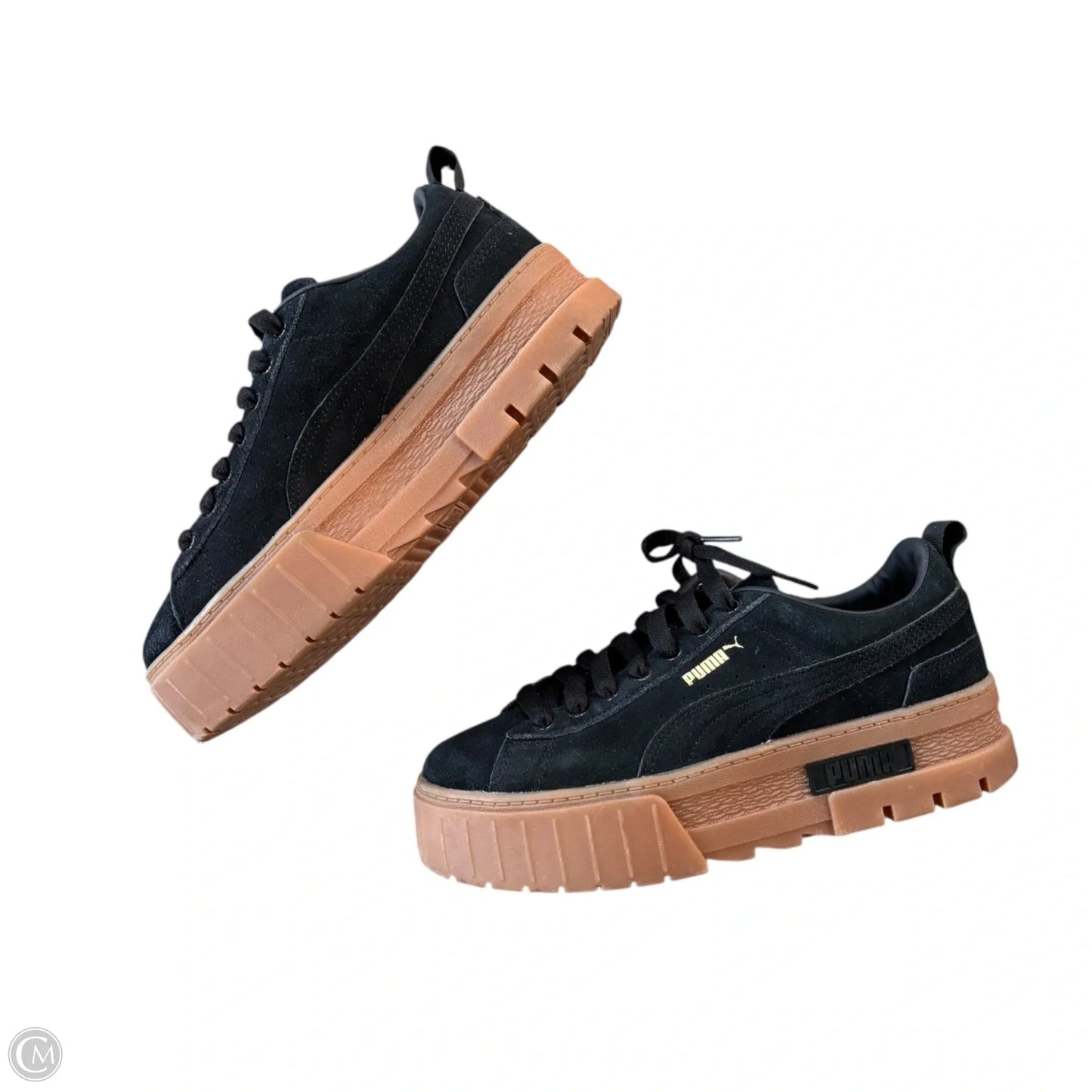 Shoes Sneakers Platform By Puma In Black & Brown, Size: 8.5