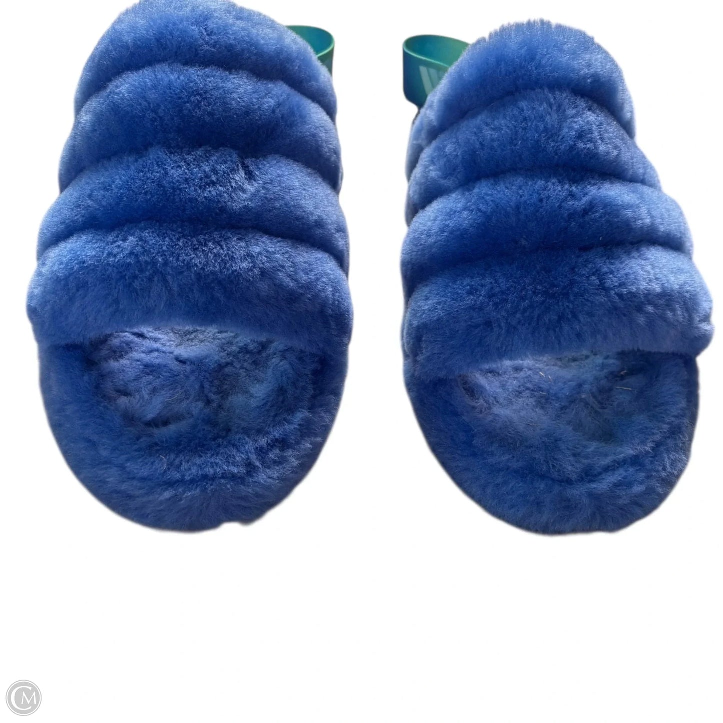 Slippers Designer By Ugg In Blue, Size: 8