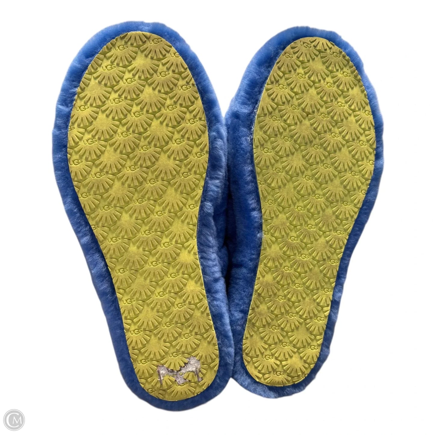 Slippers Designer By Ugg In Blue, Size: 8