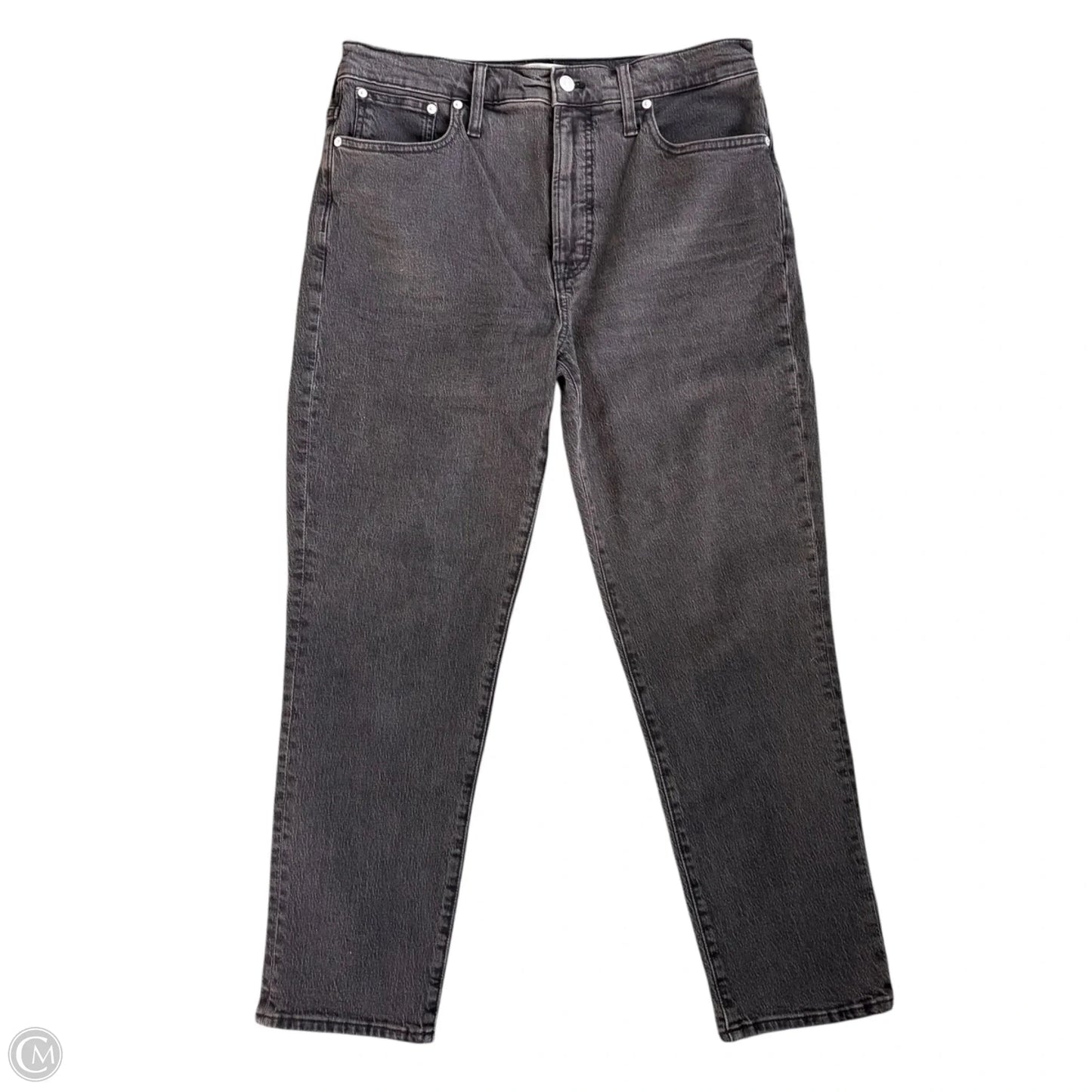 Jeans Straight By Madewell In Black Denim, Size: 10